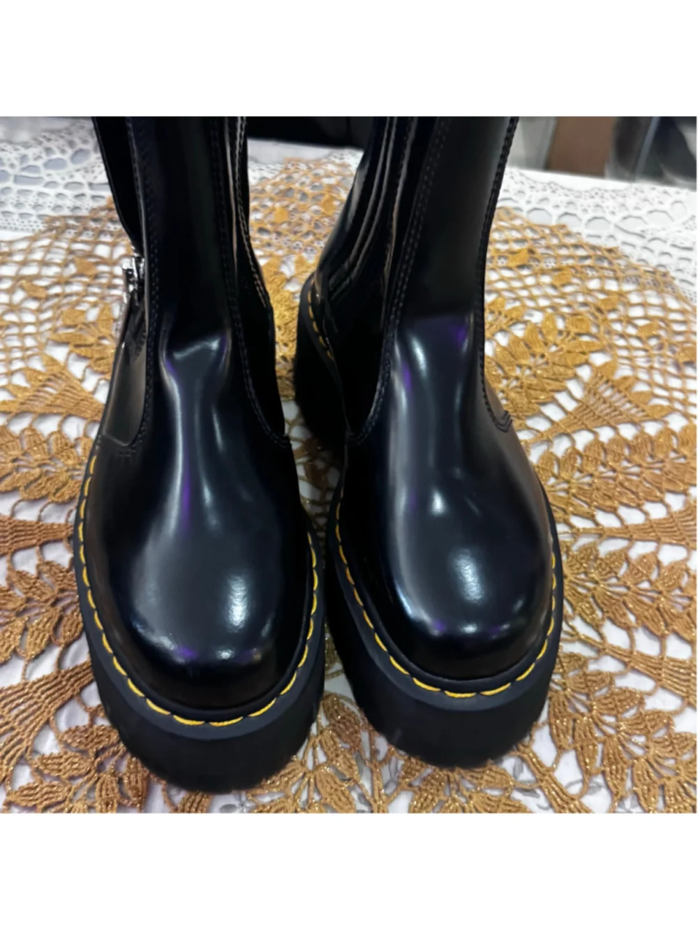 Women's Dr. Martens Black Platform Boots Size 6